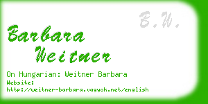 barbara weitner business card